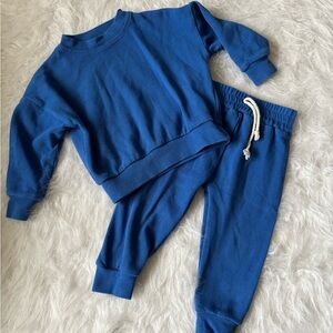 2T Cozy Kids Blue Jogger Set